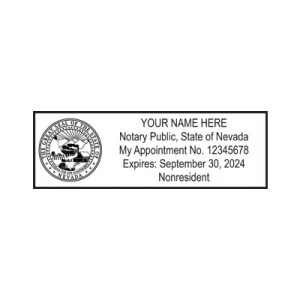 Mobile Nevada Notary Stamp (NONRESIDENT)